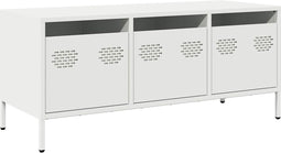 vidaXL - Tv-meubel - 101,5x39x43,5 - cm - koudgewalst - staal - wit