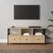 vidaXL - Tv-meubel - 102x33x45 - cm - bewerkt - hout - en - ijzer - sonoma - eikenkleur