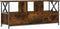 vidaXL - Tv-meubel - 102x33x45 - cm - bewerkt - hout - en - ijzer - gerookt - eikenkleur