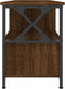 vidaXL - Tv-meubel - 102x33x45 - cm - bewerkt - hout - en - ijzer - bruin - eikenkleur