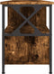 vidaXL - Tv-meubel - 102x33x45 - cm - bewerkt - hout - en - ijzer - gerookt - eikenkleur