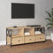 vidaXL - Tv-meubel - 102x33x45 - cm - bewerkt - hout - en - ijzer - sonoma - eikenkleur