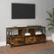 vidaXL - Tv-meubel - 102x33x45 - cm - bewerkt - hout - en - ijzer - gerookt - eikenkleur