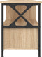 vidaXL - Tv-meubel - 102x33x45 - cm - bewerkt - hout - en - ijzer - sonoma - eikenkleur