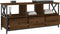 vidaXL - Tv-meubel - 102x33x45 - cm - bewerkt - hout - en - ijzer - bruin - eikenkleur