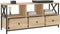 vidaXL - Tv-meubel - 102x33x45 - cm - bewerkt - hout - en - ijzer - sonoma - eikenkleur