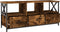 vidaXL - Tv-meubel - 102x33x45 - cm - bewerkt - hout - en - ijzer - gerookt - eikenkleur