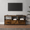 vidaXL - Tv-meubel - 102x33x45 - cm - bewerkt - hout - en - ijzer - gerookt - eikenkleur