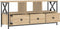 vidaXL - Tv-meubel - 102x33x45 - cm - bewerkt - hout - en - ijzer - sonoma - eikenkleur
