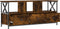 vidaXL - Tv-meubel - 102x33x45 - cm - bewerkt - hout - en - ijzer - gerookt - eikenkleur