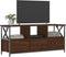 vidaXL - Tv-meubel - 102x33x45 - cm - bewerkt - hout - en - ijzer - bruin - eikenkleur