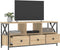 vidaXL - Tv-meubel - 102x33x45 - cm - bewerkt - hout - en - ijzer - sonoma - eikenkleur