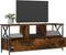 vidaXL - Tv-meubel - 102x33x45 - cm - bewerkt - hout - en - ijzer - gerookt - eikenkleur