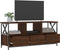 vidaXL - Tv-meubel - 102x33x45 - cm - bewerkt - hout - en - ijzer - bruin - eikenkleur