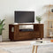 vidaXL - Tv-meubel - 102x34,5x43 - cm - bewerkt - hout - bruin - eikenkleur
