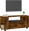 vidaXL - Tv-meubel - 102x34,5x43 - cm - bewerkt - hout - gerookt - eikenkleurig