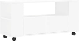 vidaXL - Tv-meubel - 102x34,5x43 - cm - bewerkt - hout - wit