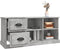 vidaXL - Tv-meubel - 102x35,5x47,5 - cm - bewerkt - hout - betongrijs