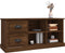 vidaXL - Tv-meubel - 102x35,5x47,5 - cm - bewerkt - hout - bruin - eikenkleur