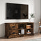 vidaXL - Tv-meubel - 102x35,5x47,5 - cm - bewerkt - hout - gerookt - eikenkleurig