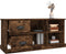 vidaXL - Tv-meubel - 102x35,5x47,5 - cm - bewerkt - hout - gerookt - eikenkleurig