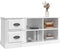 vidaXL - Tv-meubel - 102x35,5x47,5 - cm - bewerkt - hout - hoogglans - wit