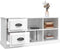 vidaXL - Tv-meubel - 102x35,5x47,5 - cm - bewerkt - hout - hoogglans - wit