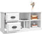 vidaXL - Tv-meubel - 102x35,5x47,5 - cm - bewerkt - hout - wit