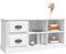 vidaXL - Tv-meubel - 102x35,5x47,5 - cm - bewerkt - hout - wit