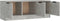 vidaXL - Tv-meubel - 102x35x36,5 - cm - bewerkt - hout - betongrijs