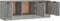 vidaXL - Tv-meubel - 102x35x36,5 - cm - bewerkt - hout - grijs - sonoma - eikenkleurig