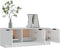 vidaXL - Tv-meubel - 102x35x36,5 - cm - bewerkt - hout - hoogglans - wit