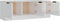 vidaXL - Tv-meubel - 102x35x36,5 - cm - bewerkt - hout - hoogglans - wit