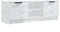 vidaXL - Tv-meubel - 102x35x36,5 - cm - bewerkt - hout - hoogglans - wit