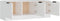 vidaXL - Tv-meubel - 102x35x36,5 - cm - bewerkt - hout - wit