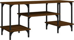 vidaXL - Tv-meubel - 102x35x45,5 - cm - bewerkt - hout - bruin - eikenkleur