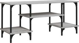 vidaXL - Tv-meubel - 102x35x45,5 - cm - bewerkt - hout - grijs - sonoma - eikenkleurig