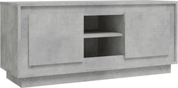 vidaXL - Tv-meubel - 102x35x45 - cm - bewerkt - hout - betongrijs
