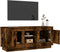 vidaXL - Tv-meubel - 102x35x45 - cm - bewerkt - hout - gerookt - eikenkleurig