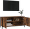 vidaXL - Tv-meubel - 102x35x45 - cm - bewerkt - hout - gerookt - eikenkleurig