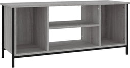 vidaXL - Tv-meubel - 102x35x45 - cm - bewerkt - hout - grijs - sonoma - eikenkleurig