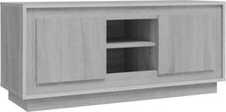 vidaXL - Tv-meubel - 102x35x45 - cm - bewerkt - hout - grijs - sonoma - eikenkleurig