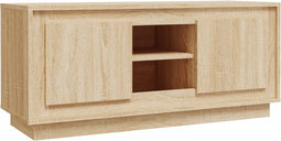 vidaXL - Tv-meubel - 102x35x45 - cm - bewerkt - hout - sonoma - eikenkleurig