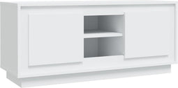vidaXL - Tv-meubel - 102x35x45 - cm - bewerkt - hout - wit