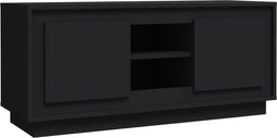 vidaXL - Tv-meubel - 102x35x45 - cm - bewerkt - hout - zwart