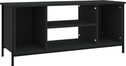 vidaXL - Tv-meubel - 102x35x45 - cm - bewerkt - hout - zwart