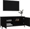 vidaXL - Tv-meubel - 102x35x45 - cm - bewerkt - hout - zwart