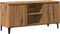 vidaXL - Tv-meubel - 102x35x50 - cm - bewerkt - hout - artisanaal - eikenkleur