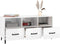 vidaXL - Tv-meubel - 102x35x50 - cm - bewerkt - hout - hoogglans - wit