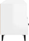 vidaXL - Tv-meubel - 102x35x50 - cm - bewerkt - hout - hoogglans - wit